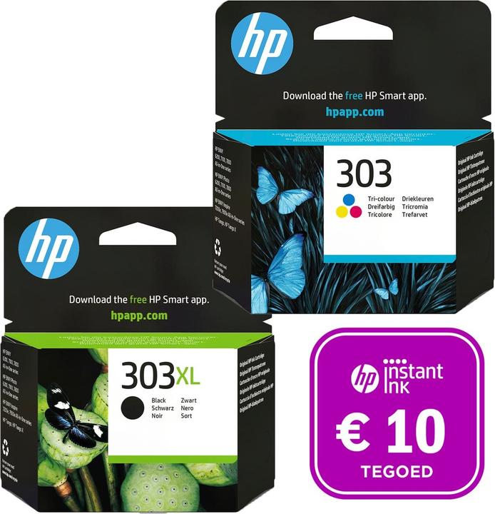 Productafbeelding HP 303 - Inktcartridge 303XL zwart & 303 kleur + Instant inkt tegoed