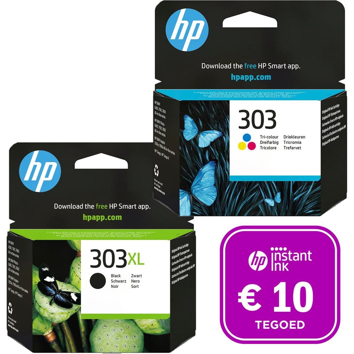 HP, Cartucce, 303 - Cartuccia di inchiostro 303XL e 303 kleur + Instant Ink tegoed