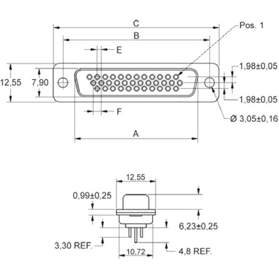 Thumbnail - Encitech HDD-26-F-T-B-M 2103-0400-12 D-SUB Buchsenleiste 180 ° Polzahl (num): 26, Elektronikkabel + Stecker