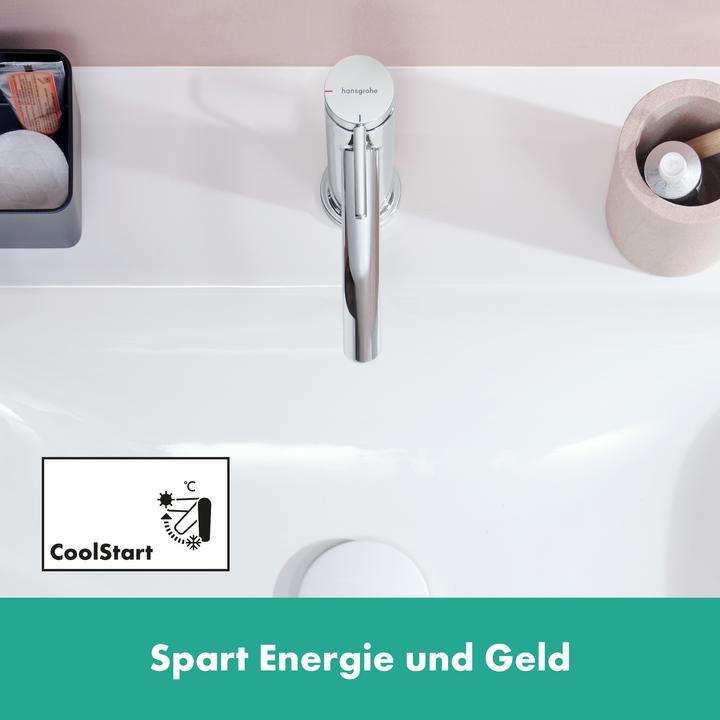 Productafbeelding hansgrohe Tecturis S ééngreeps wastafelmengkraan 80 CoolStart waterbesparend+, 108 mm, 7330