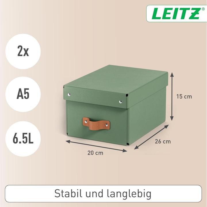 Produktbild Leitz Archivbox Puro Recyclingkarton Klein mit Deckel (A5)