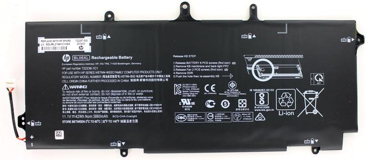 Image du produit HP 722297-005 Batterie d'ordinateurs portables (6 cabines, 1930 mAh)