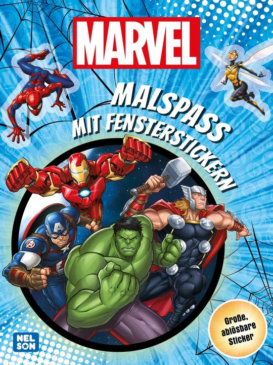 MARVEL: divertimento da colorare con gli adesivi per finestre