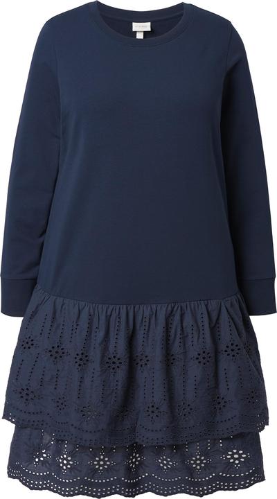 Produktbild Ulla Popken Sweatkleid, Spitze, Rundhals, Langarm (54)