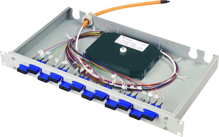 Produktbild Telegärtner 19" 1HE LWL Spleissbox H02030B9451 Basis eco 12xLC-DUPL+24xLC Pigt50/125 (Spleissbox)