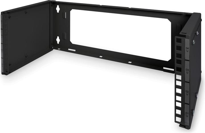 Actual product image Digitus 4U wall mount patch holder 183x528x225 mm depth adjustable (4 RU, 19 inch rack)