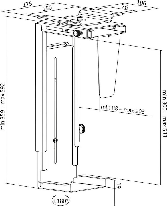 Immagine prodotto LogiLink PC-Halterung