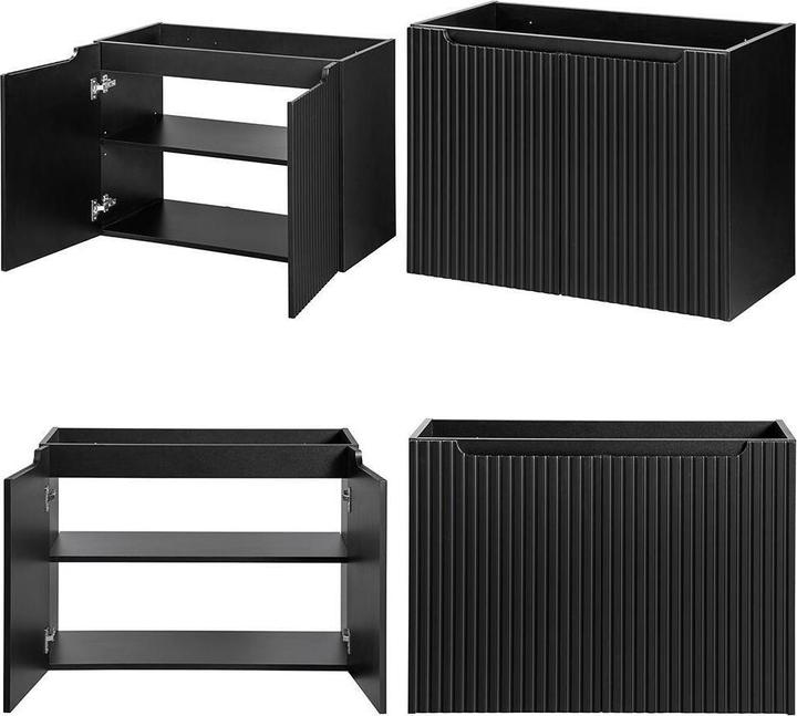 Produktbild En.Casa Waschtisch Skelbolu 160x60x40 cm Schwarz