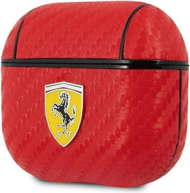 Actual product image Ferrari FESA3CARE AirPods 3 cover czerwony/red On Track PU Carbon