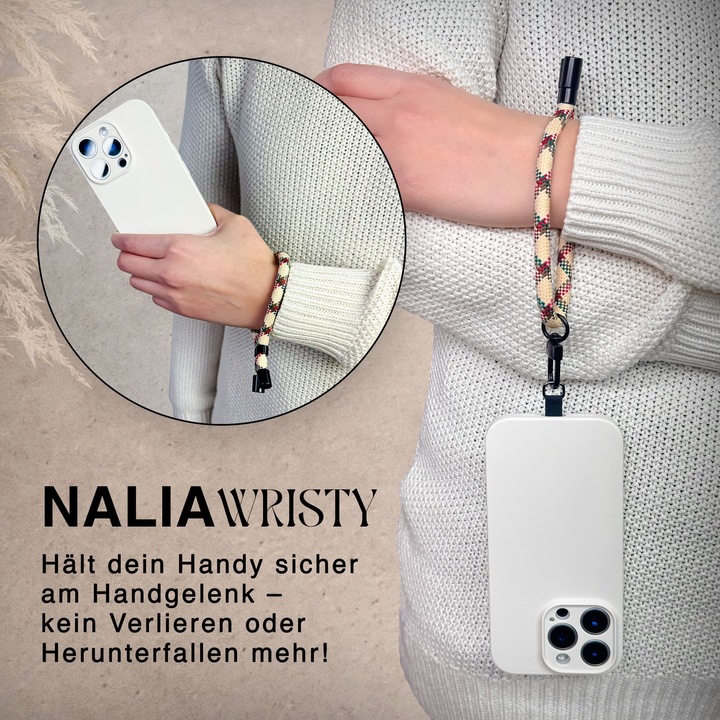 Image du produit Nalia Wristy Lanyard Handykette – Universal Trageband für Smartphones – Verstellbar, Soft & Elastisch