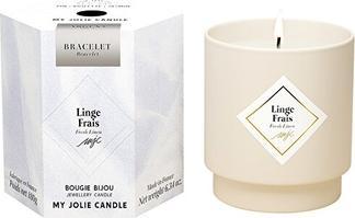 Produktbild My Jolie Candle - Scented candle 36h with bracelet Silver Les Surprenantes Fresh linen 320289 (180 g)