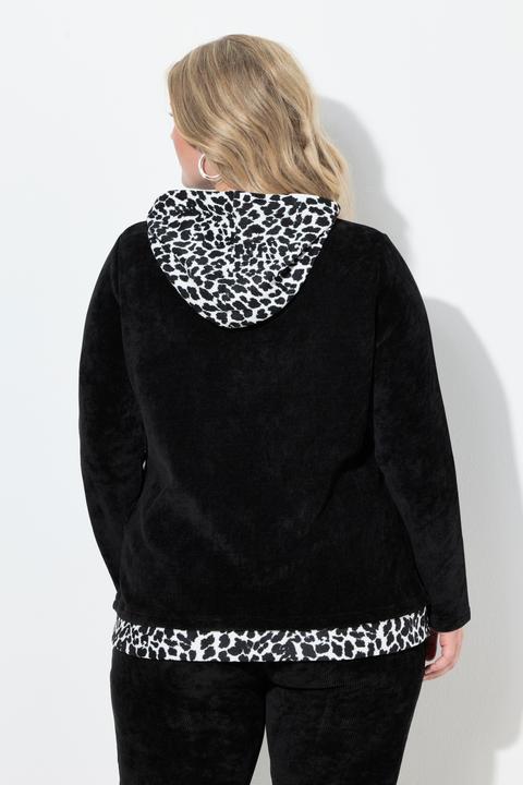 Image du produit Miamoda Sweat-shirt à capuche, molleton bouclé et détails léopard (44)