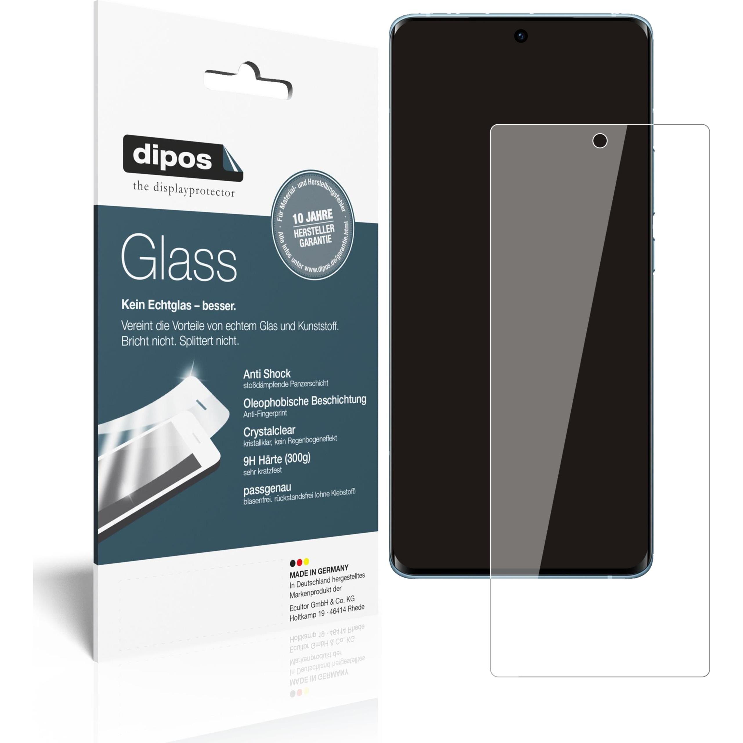 Dipos Displayschutz Anti-Shock (2 Stück, Vivo X60 Pro), Smartphone Schutzfolie, Transparent