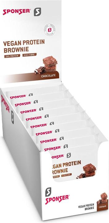 Immagine prodotto Sponser Brownie proteico vegano (Cioccolato, Cioccolatino, Chocolate, 12 pz., 600 g)