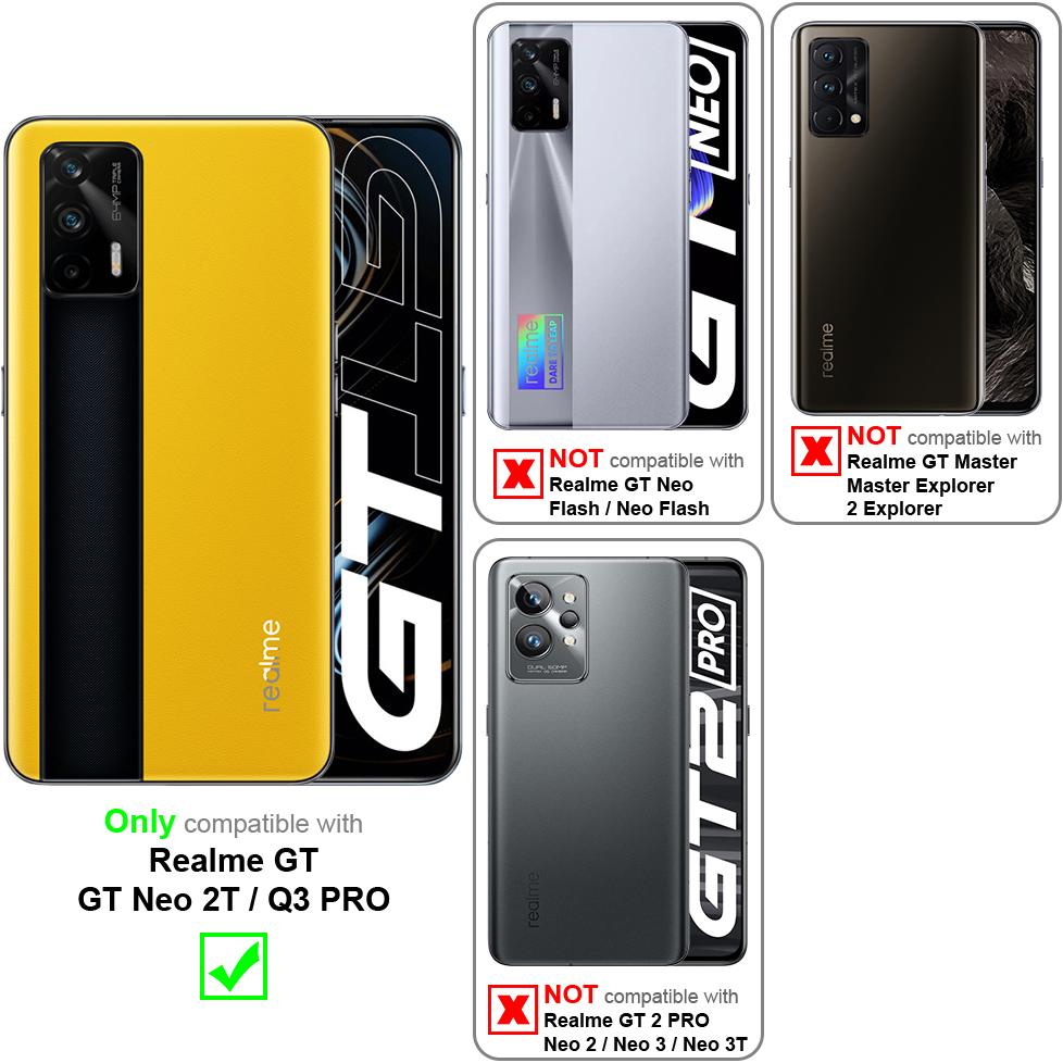 Thumbnail - Cadorabo Hülle für Realme GT / GT Neo 2T / Q3 PRO im Book Invis. Magnet Style (Realme GT Neo 2T), Smartphone Hülle, Schw...