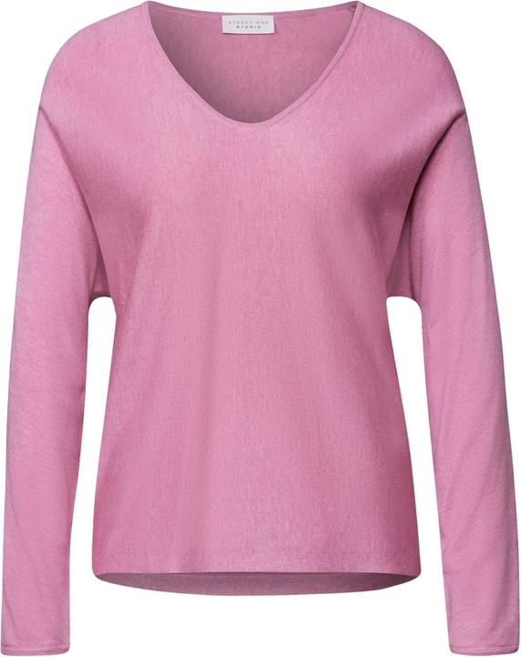 Image du produit Street One Pull à col en V, manches longues, tricot fin et doux (40)