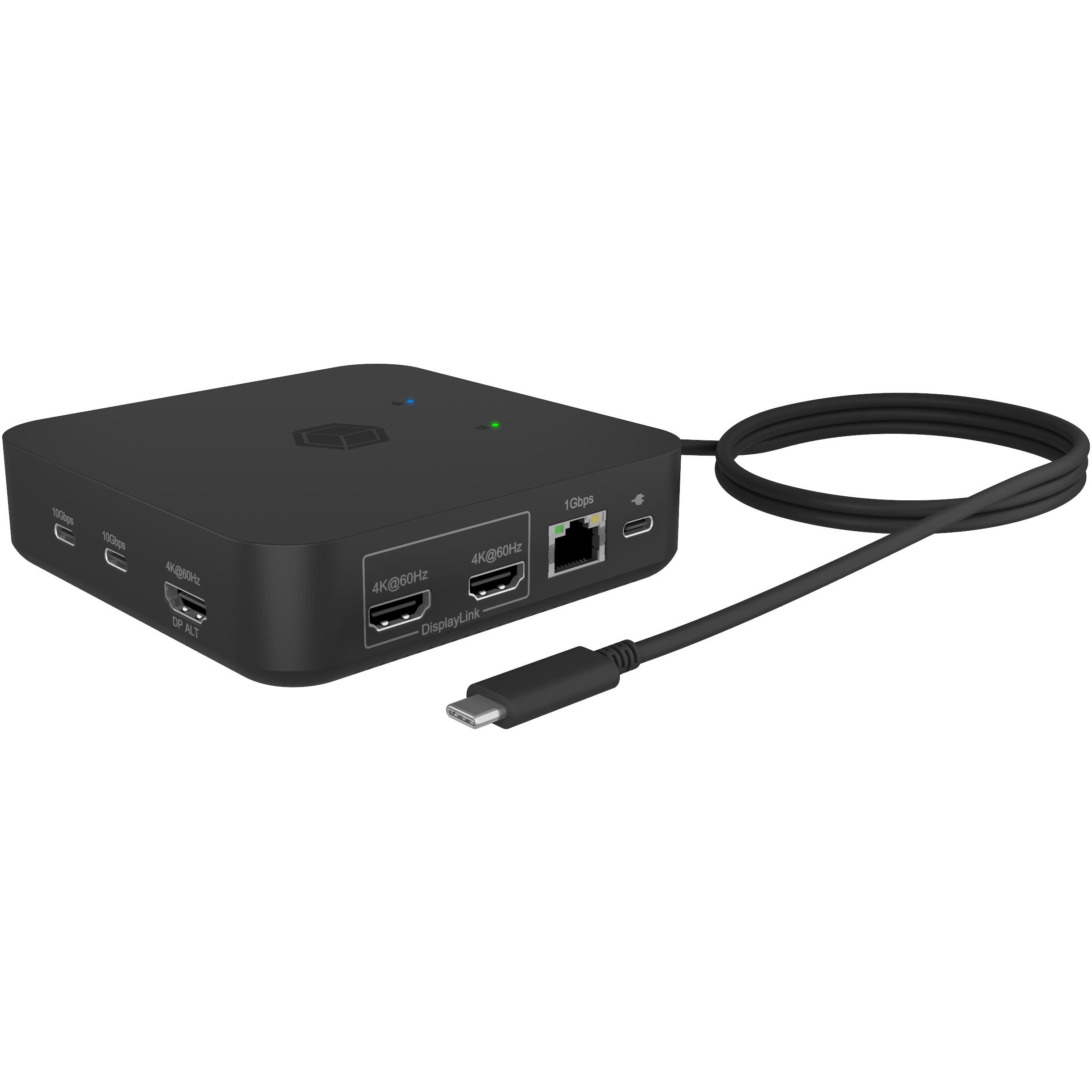 Thumbnail - Icy Box IB-DK4090-C (USB-C, 12 Ports), Dockingstation + USB Hub, Schwarz