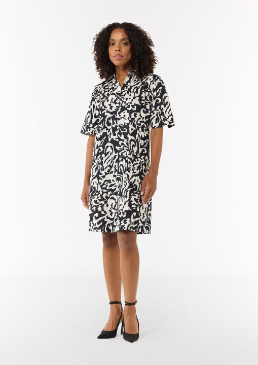 Produktbild Comma Kleid Baumwoll-Kleid mit Hemdkragen und All-over-Print (36)