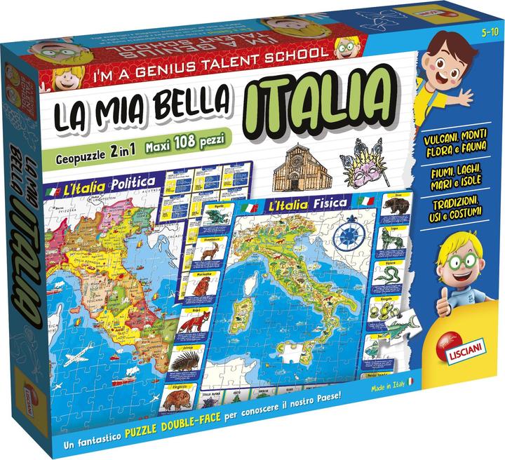 Actual product image Lisciani 80571 - - I'M A GENIUS GEOPUZZLE LA MIA BELLA ITALIA (108 pieces)