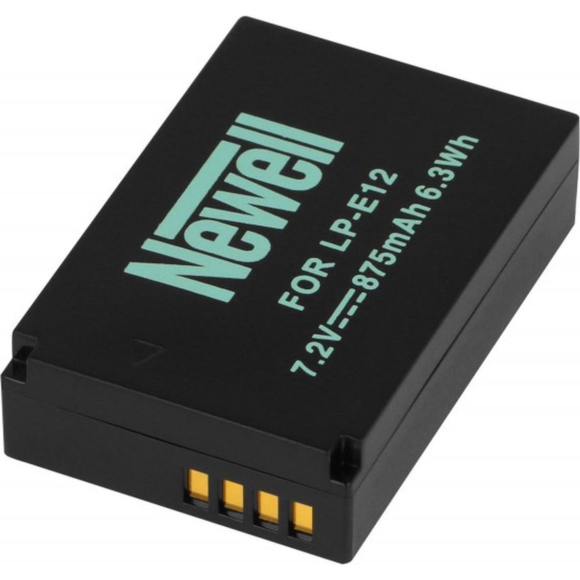 Newell Batteria LP-E12 (Batteria della fotocamera), Alimentatore fotocamera, Nero