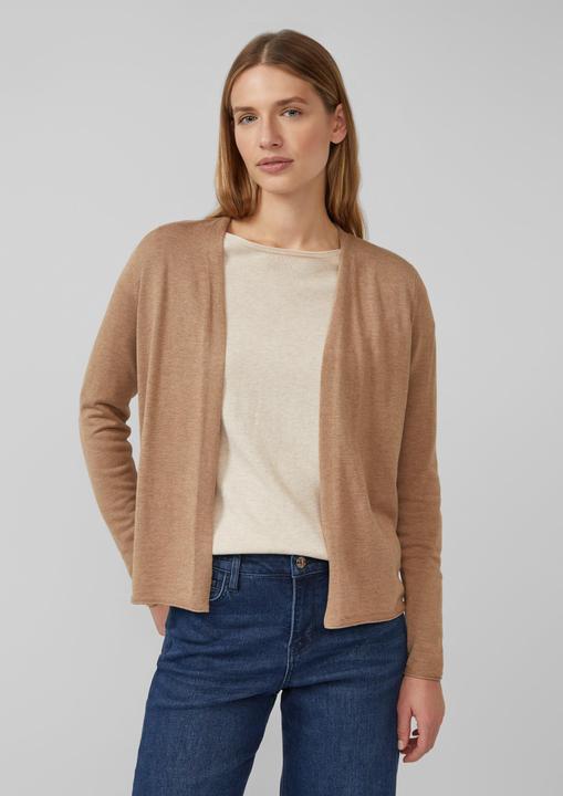 Produktbild s.Oliver Strickjacke Feinstrickjacke mit Rollkante am Saum (40)
