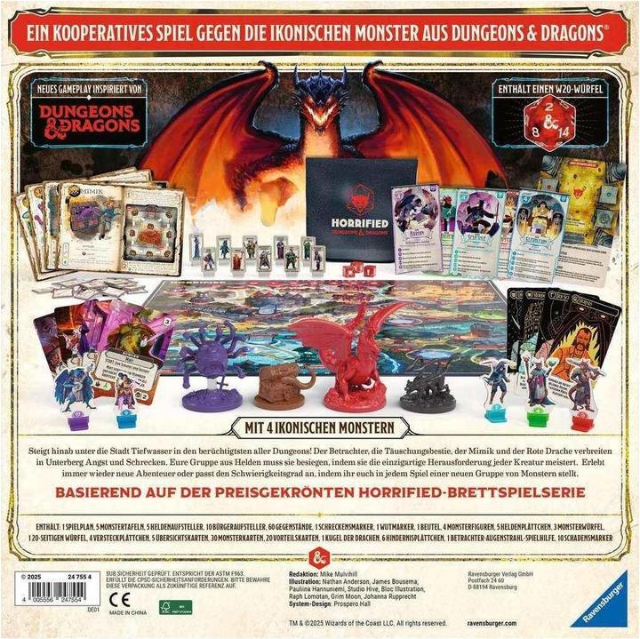 Produktbild Ravensburger Horrified Dungeons & Dragons (Deutsch, 1 - 5 Spieler)