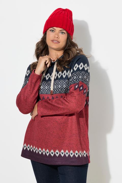 Image du produit Laurasøn Sweat long, motif norvégien. Manches longues, col montant (42)