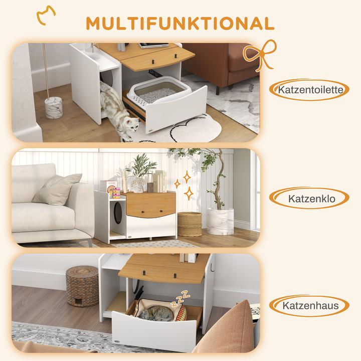 Produktbild PawHut Katzenklo Schrank (Katzenklo geschlossen)
