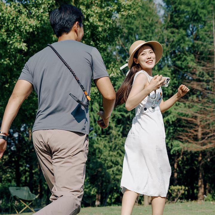 Actual product image Pgytech LinkGo Phone Photography Strap Dual Mount Version (Braided Stellar Black)