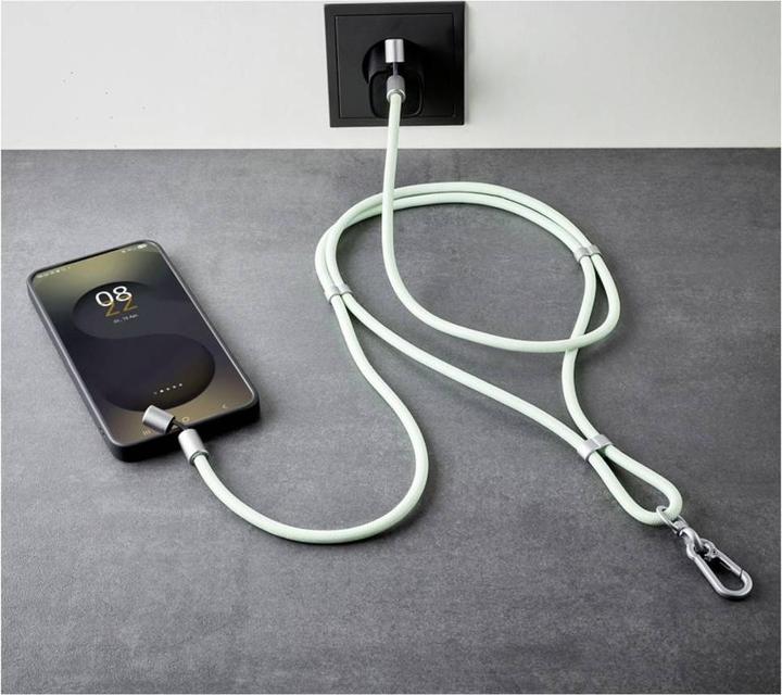 Actual product image Intenso Handykette als Lade- + Datenkabel USB-C bis 1,65m grün (1.65 m, USB 2.0, 60 W)