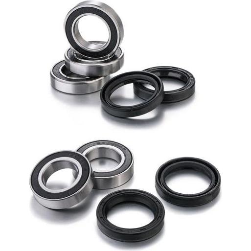 Factory Links Schwarz/Silber Motorrad Zubehör, Vorderrad- Und Hinterradlagerkit