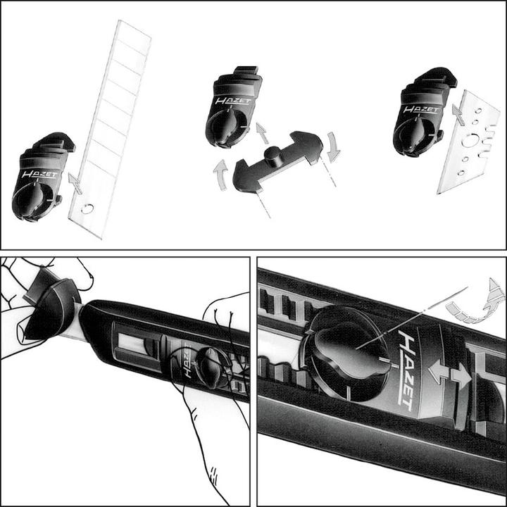 Actual product image HAZET Universal knife 2157 - Total length: 167 mm (Cutters)