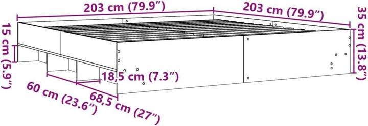Image du produit vidaXL Bettgestell (200 x 200 cm)