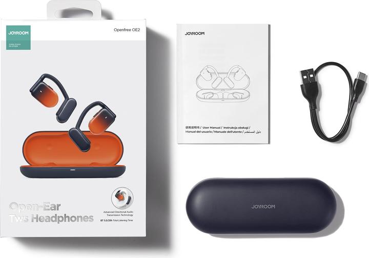 Produktbild Joyroom Openfree JR-OE2 TWS kabellose Kopfhörer – Orange (10 h, Kabellos)