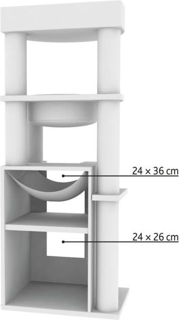 Actual product image Trixie Cat tree XXL Leandro (163 cm, Light grey)