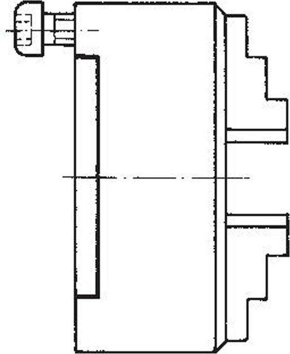 Productafbeelding Röhm Drieklauw draaibankhouder, staal, cilindrische centreerbevestiging, DIN 702-4, buiten-⌀ A: 160mm