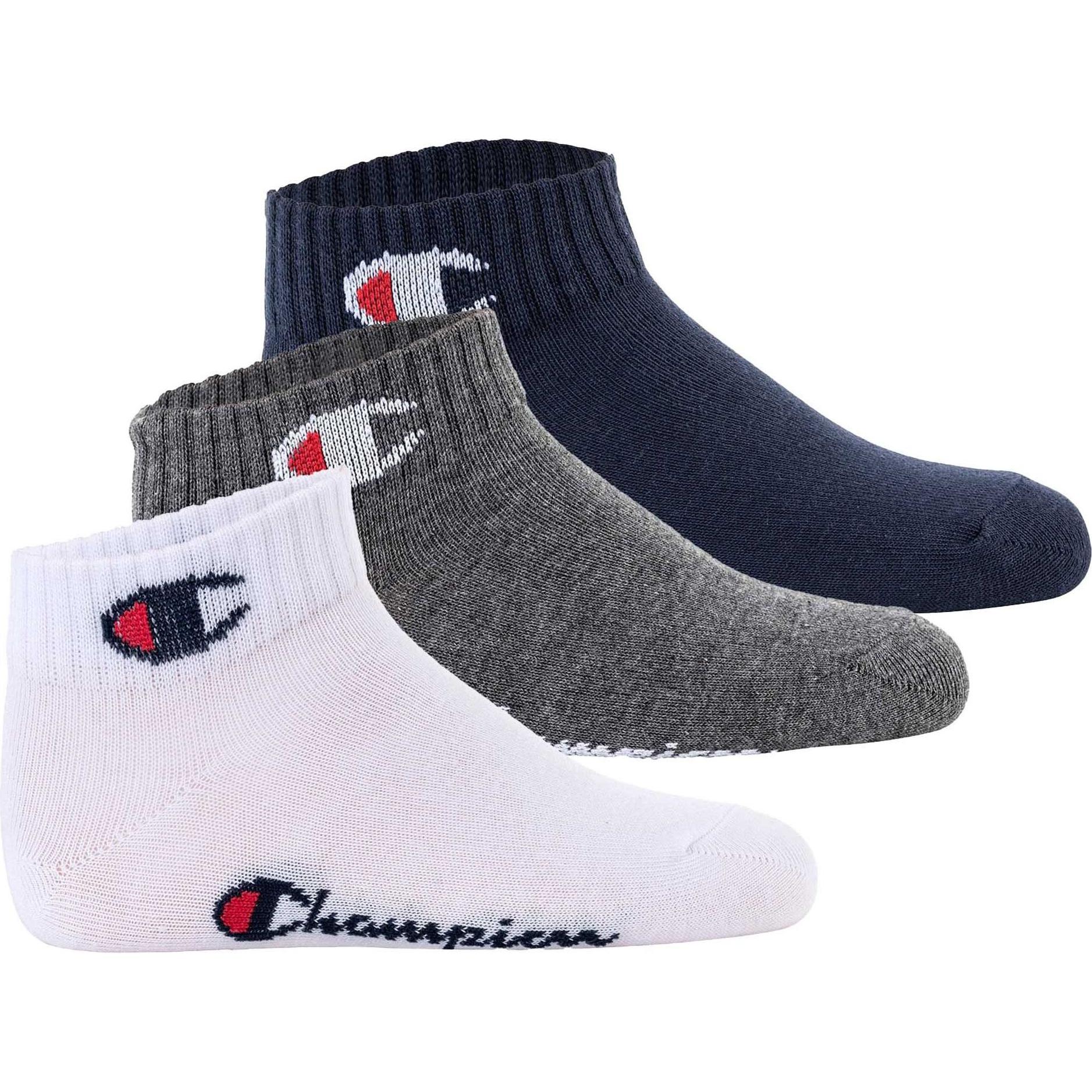 Champion, Herren, Socken, Socken Casual Bequem sitzend, Mehrfarbig, (3er Pack, 27 - 30)