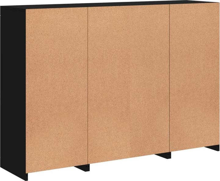 Immagine prodotto vidaXL Credenze con luci LED 3 pezzi nero (142,5 x 37 x 100 cm)