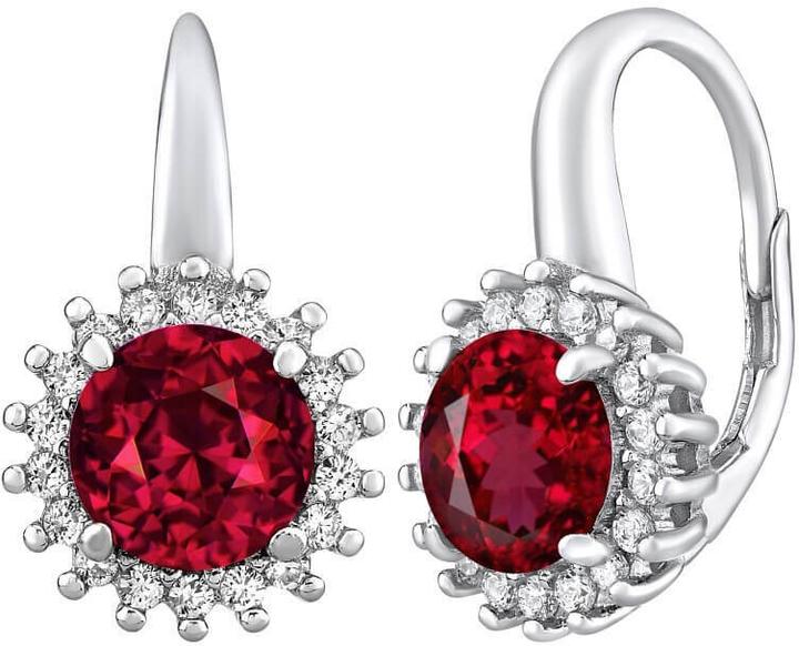Produktbild Silvego Silver earrings ADRIA with synthetic rubies LPSER0754