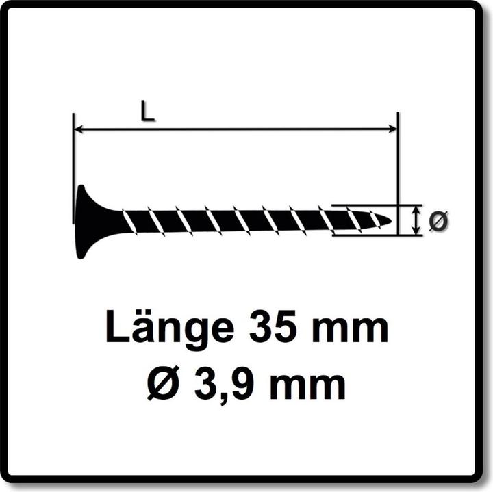 Actual product image Technofast HBGF3935TE Collated Screws Drywall-Wood 3.9 X 35 - 5000 pcs. (5000 Screws per piece)