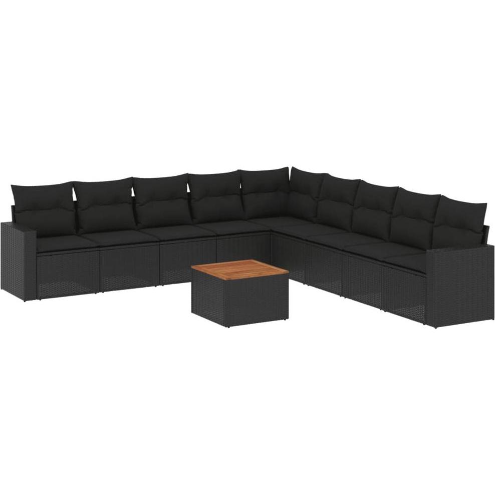 VidaXL, Gartenlounge, 10-tlg. Garten-Lounge-Set mit Kissen