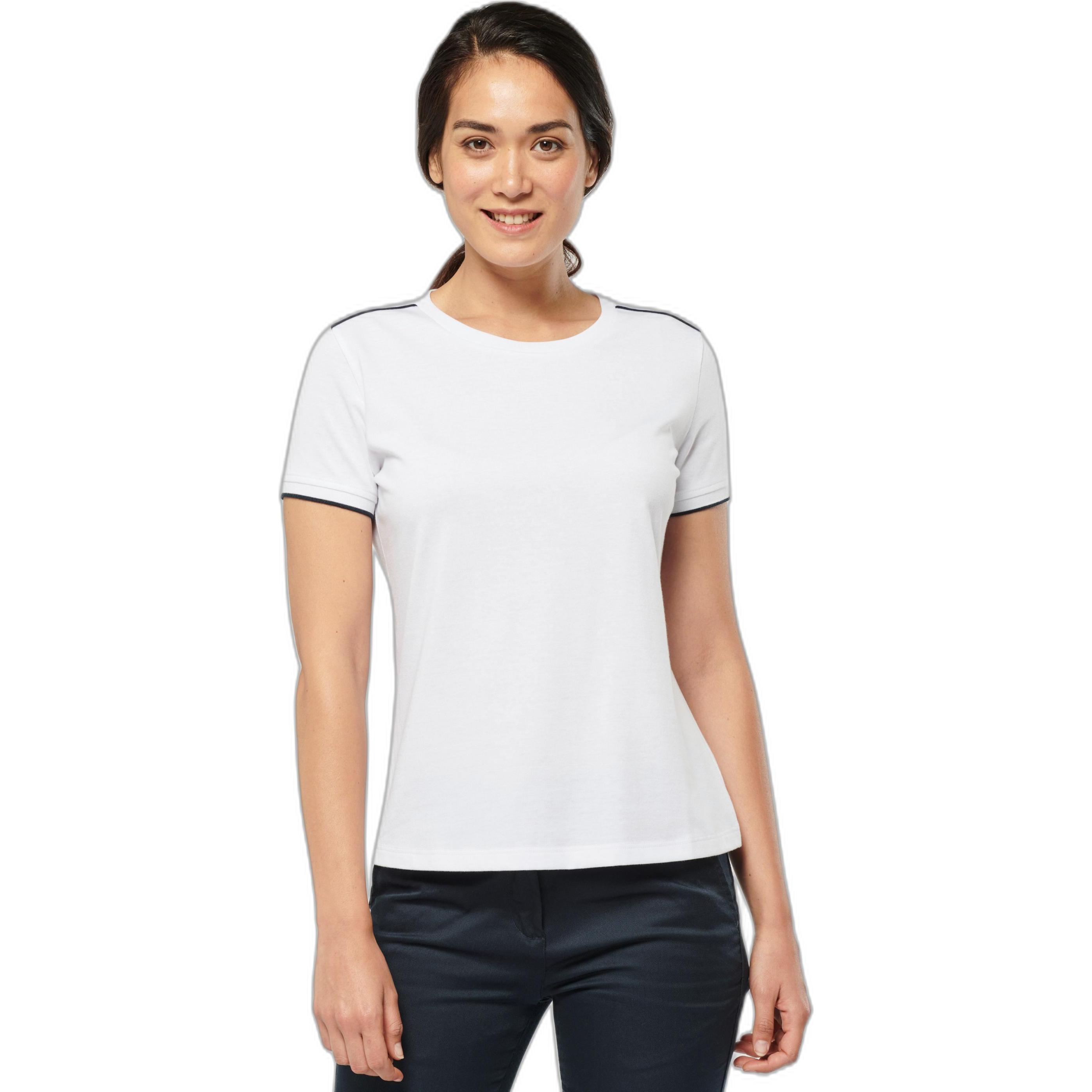 Thumbnail - Kariban, Damen, Shirt, DayToDay, Blau, Weiss, (XS)