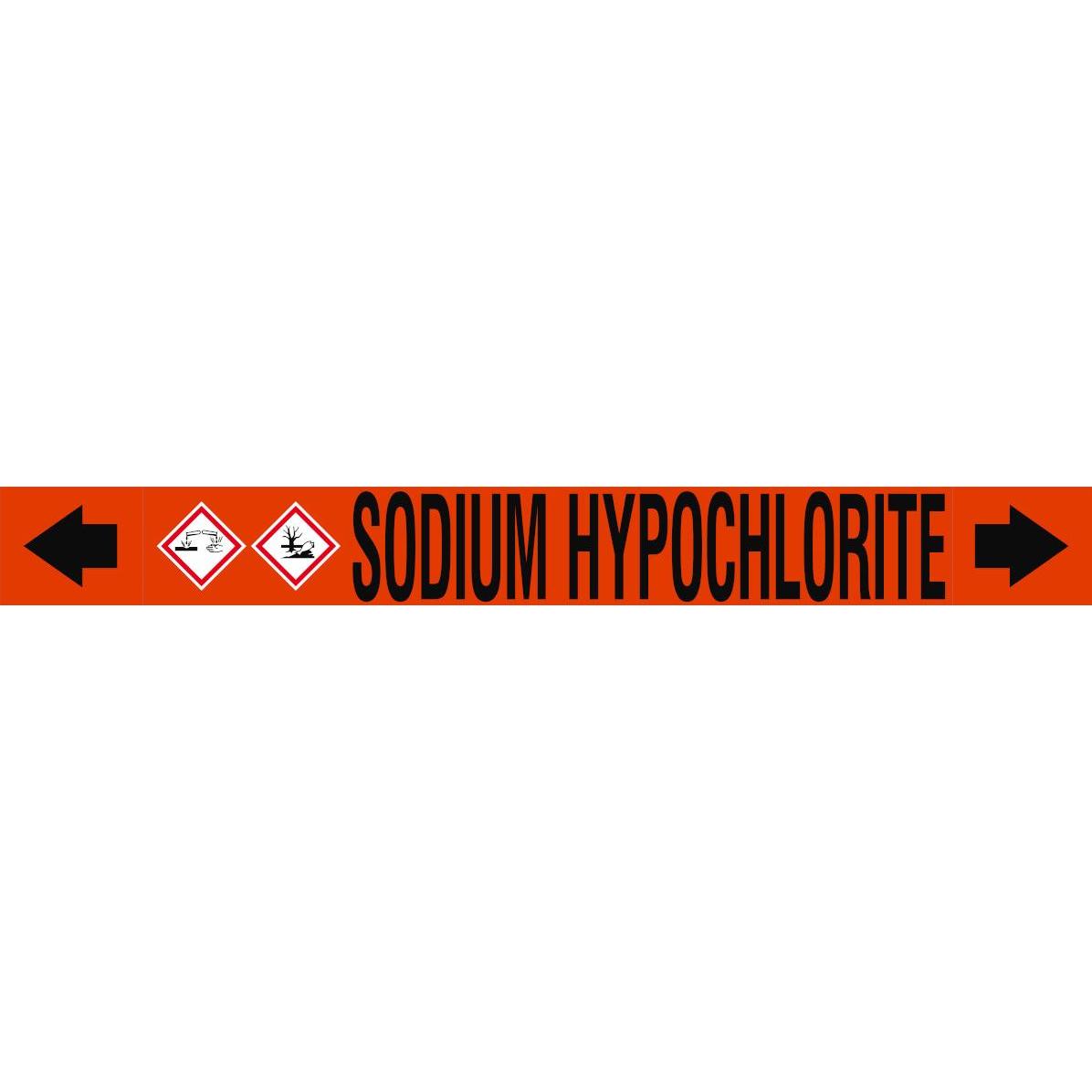 Brady ASME - Rohrmarkierer - Sodium Hypochlorite (313422)