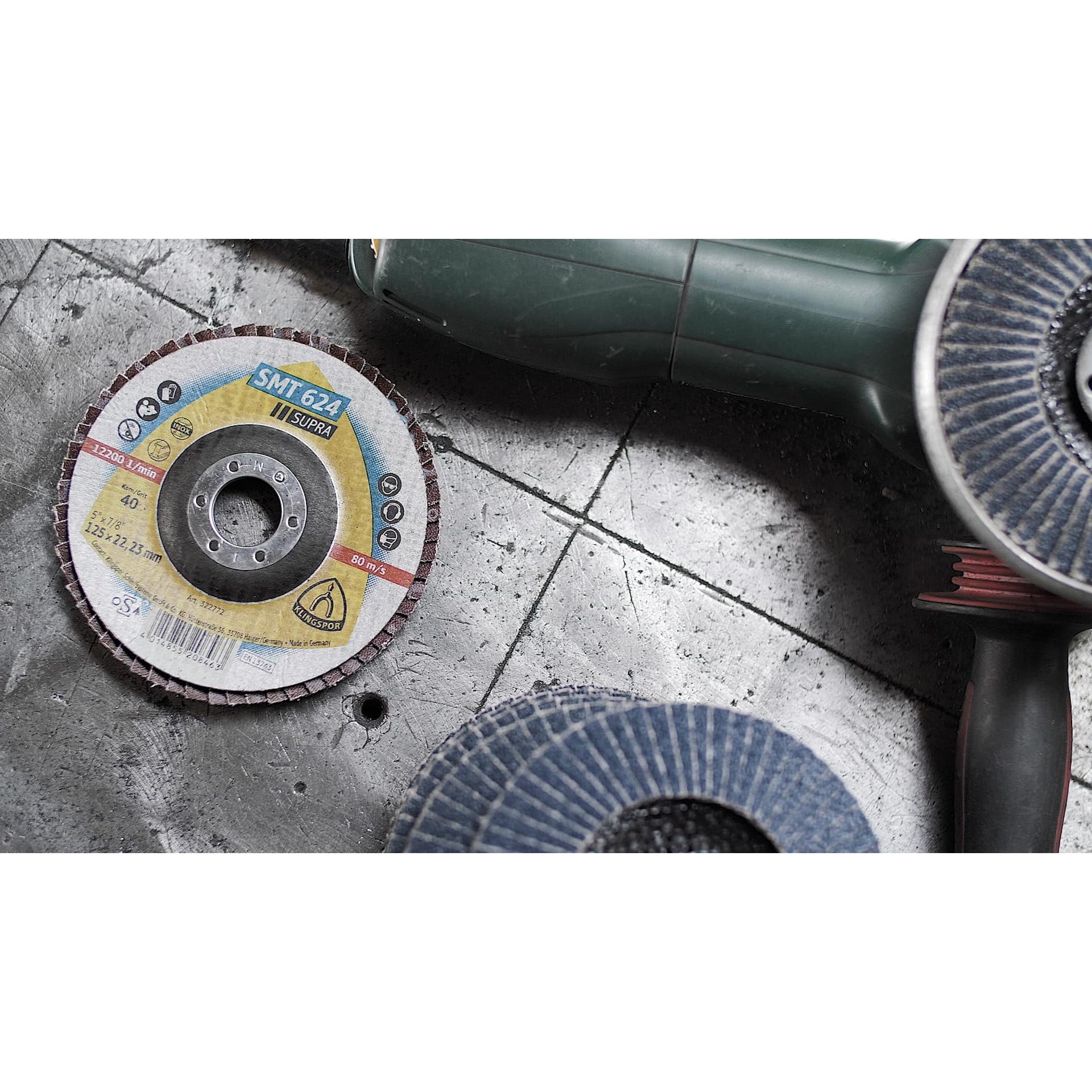Thumbnail - Klingspor, Schleifmittel, SMT 624 Supra - Schleifmopteller 150 x 22,23 mm (40)