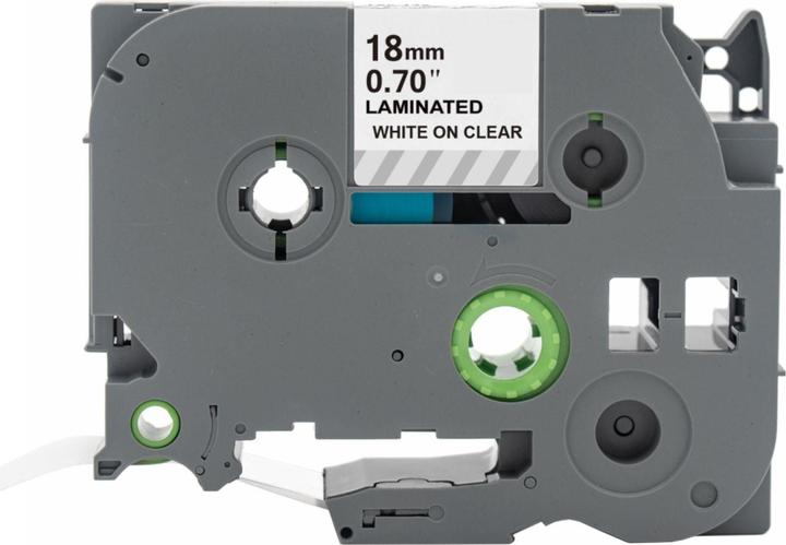 Produktbild Hermex Alternatives Etikettenband zu Brother TZe-145 Beschriftungsband (1.80 cm, Transparent, Weiss)