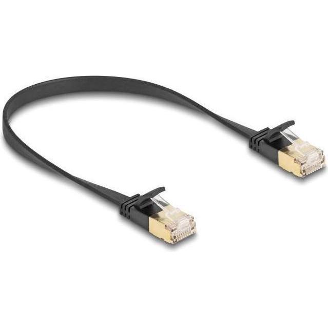 Delock RJ45 Netzwerkkabel Cat.6A Stecker zu Stecker mit robu (U/FTP, CAT6, 0.30 m), Netzwerkkabel