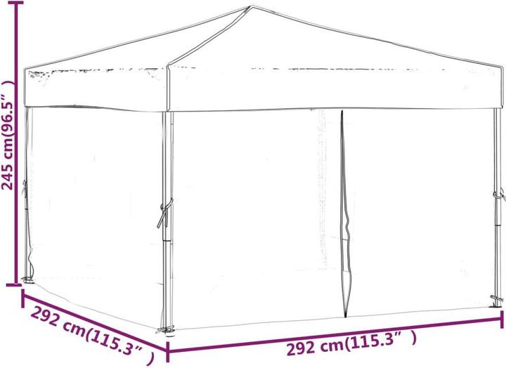 Produktbild vidaXL Partyzelt (292 cm, 292 cm)