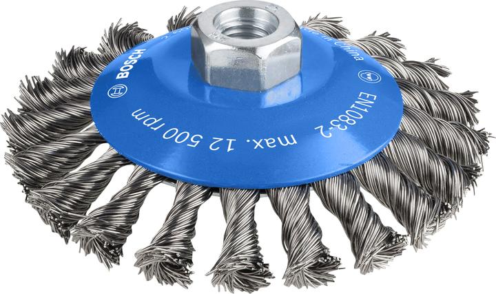 Actual product image Bosch Professional Zubehör PRO Metal heavy tapered brush, 115 x 0.5 mm, thread (plaited)