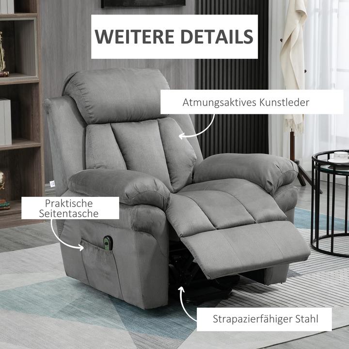 Image du produit Swisshandel24 Fauteuil releveur, Fauteuil relax électrique, avec télécommande, Fauteuil TV, en simili cuir