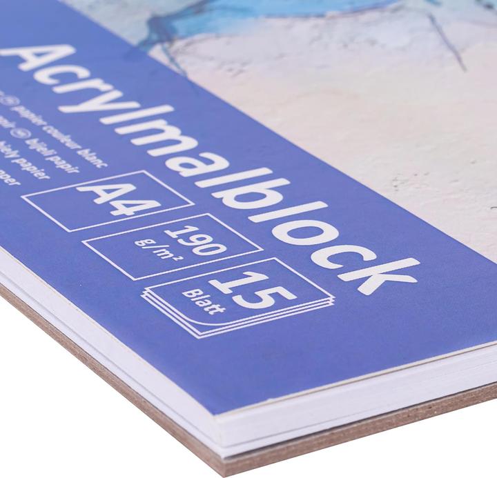 Produktbild Idena Acrylmalblock A4 15 Seiten 190g FSC-Mix (A4, Blanko)